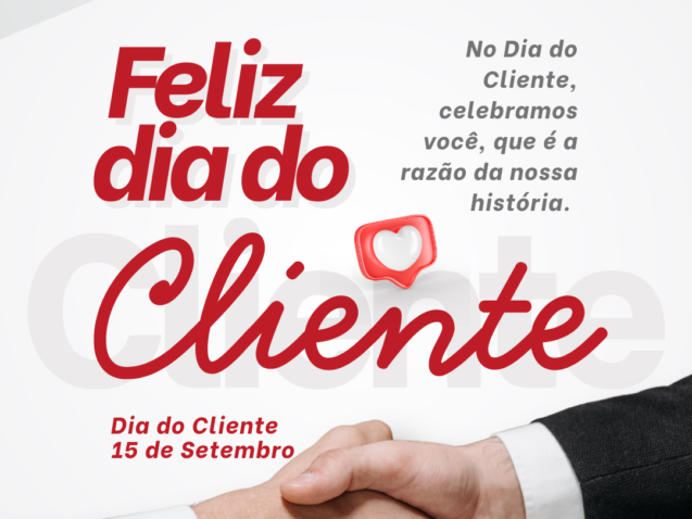Vermelho e Branco Moderno Dia do Cliente Post para Instagram